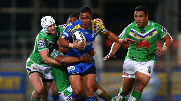 Still got it: Will Hopoate has earned kudos for his performance at Parramatta after his return from a Mormon mission.