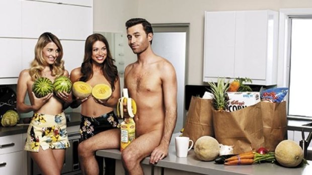 Naked lunch: Things get a little fruity  for James Deen.