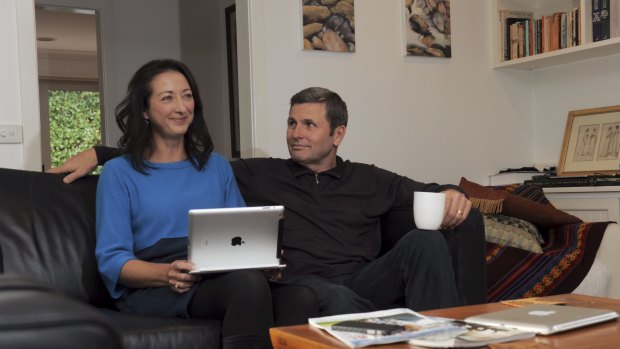 News. At their Yarralumla home, Gai Brodtmann, Member for Canberra and
broadcaster husband, Chris Uhlmann. May 2nd. 2014 Canberra Times
photograph by Graham Tidy.

photo.JPG