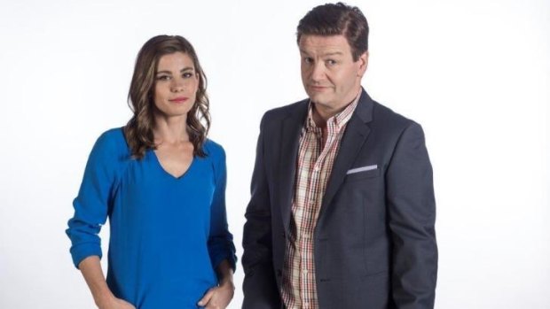 Brooke Satchwell and Lawrence Mooney are feeling the pressure of no longer having a 30-second delay button.