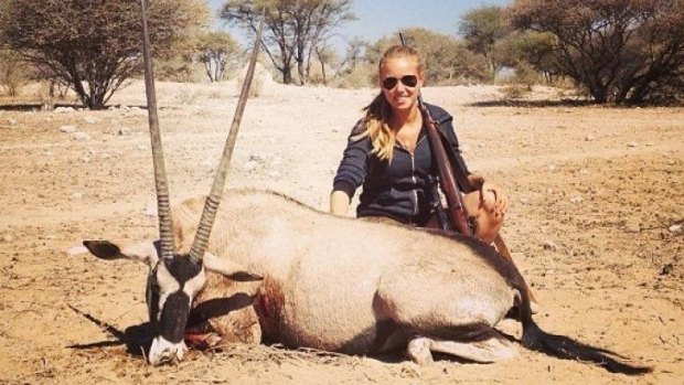 Ms Despiegelaere hunting in Africa. 