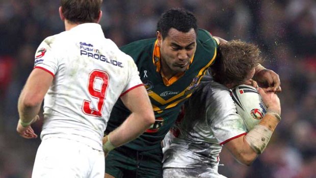Tony Willams' tackle on Ben Westwood should have seen the Kangaroos forward marched off , says England coach.