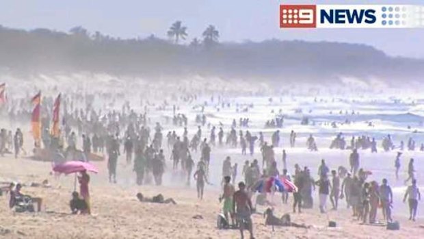 Gold Coast beaches were packed for Easter Sunday.