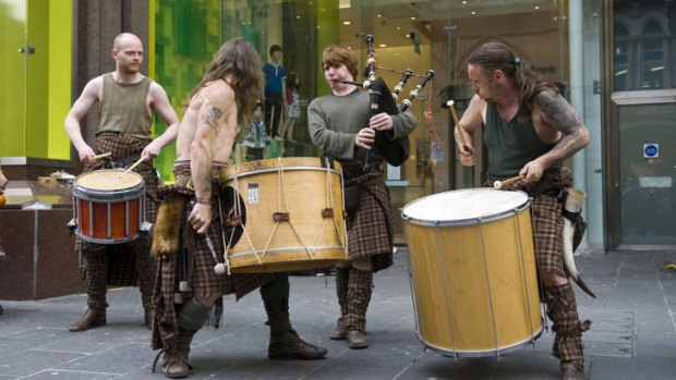 Host city: a Caledonian folk music band.