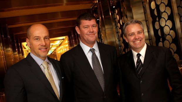 James Packer with lieutenants Andrew Pascal (left) and Todd Nisbet (right). 