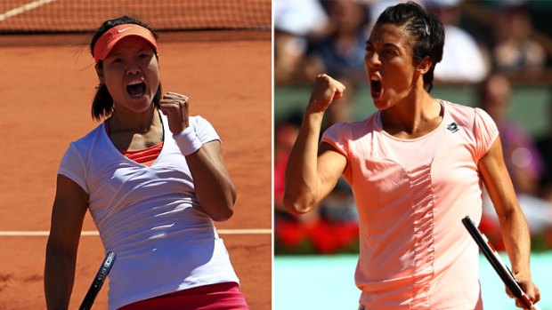 Road to success ... Li Na, left, and Francesca Schiavone will go head to head in the French Open women's final.