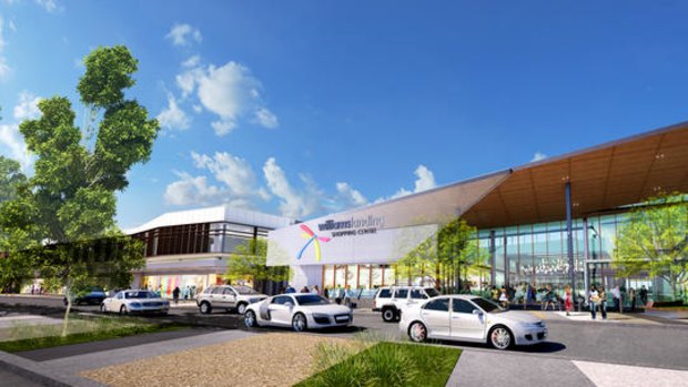 Artist's impression of proposed shopping centre at Wiliams Landing development at Point Cook.