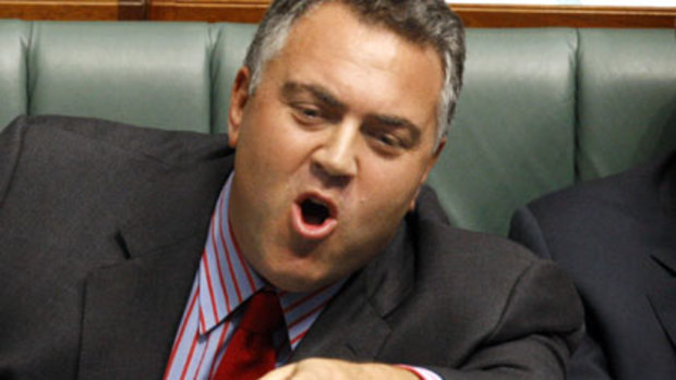 On the attack ... Joe Hockey's ready to rumble.