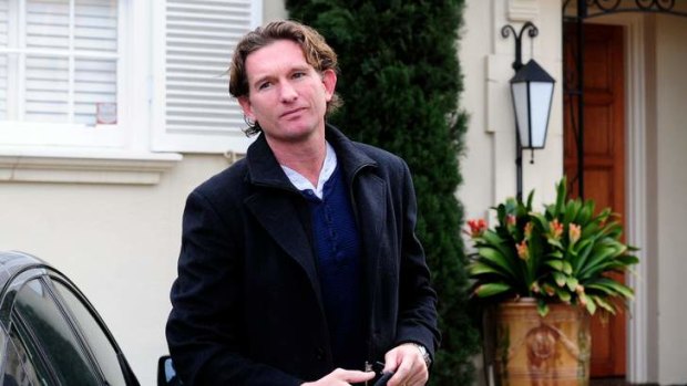 Suspended AFL Essendon Bombers coach James Hird outside his Toorak home.