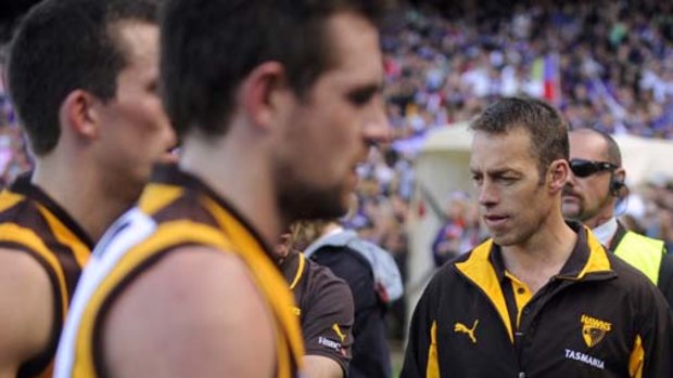 The end: Hawks coach Alastair Clarkson after losing to Fremantle.