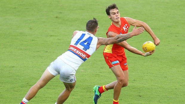 Jack Bowes playing for the Suns during the pre-season competition. 
