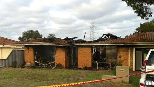 Six people fled when an explosive object was hurled through the front of this Ballajura home.