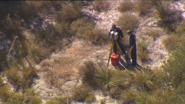 Police have recovered a body buried in bushland in Pinjar as four people face court over the murder of David Blenkinsopp. Photo: Channel Ten