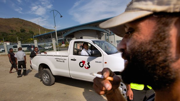 G4S security company in Port Moresby, Papua New Guinea.
