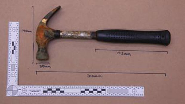 Hammer believed to have been used in murder of  Liselotte Watson on Macleay Island.