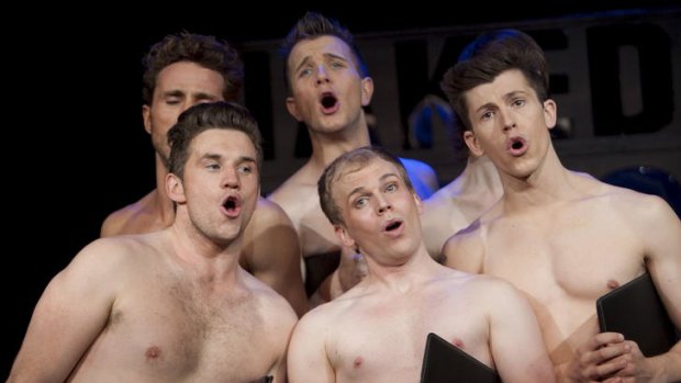 <i>Naked Boys Singing</i> perform at the Malthouse Theatre.