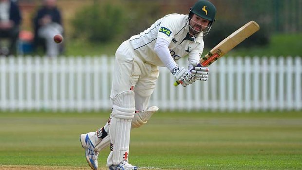 Ed Cowan in action for Nottinghamshire.