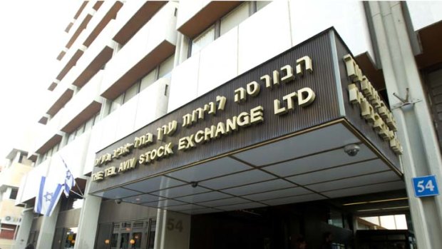 Cyberwar target ... the website of the Tel Aviv stock exchange.