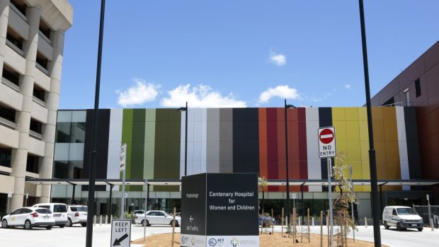 Cladding on Canberra's Centenary Hospital for Women and Children.