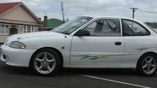 A 1998 Hyundai Excel similar to one driven by the alleged attacker.