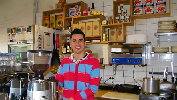 Gabriel Espinoza runs Made cafe, the size of the average living room. Picture: Larissa Ham