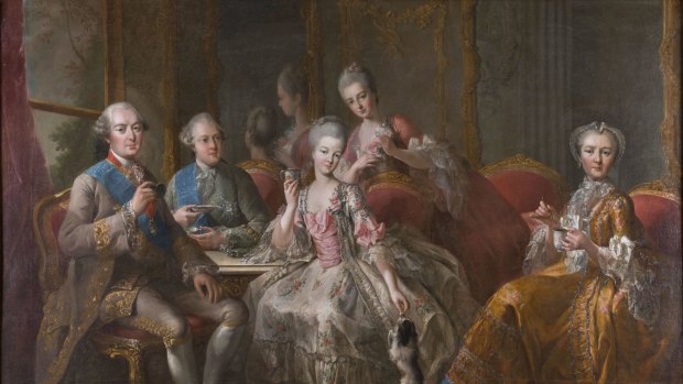 One of the paintings from Versailles on loan to the NGA, Jean-Baptiste Charpentier, the elder's The Duke of Penthievre and his family (1768). 