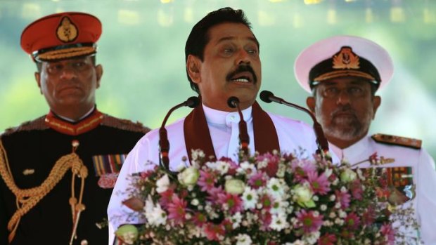 An attempt to bring a  private case against Sri Lankan President Mahinda Rajapaksa, above, for war crimes during the Tamil conflict was quashed by Attorney-General Robert McClelland.