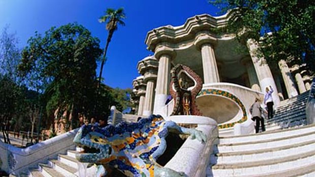 One of the few Gaudi houses completely open to the public, Palau Guell and its resident dragon - Barcelona, Catalunya