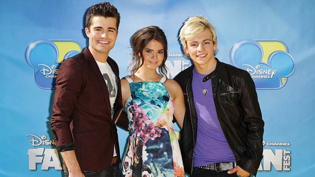 Stars in the making: (From left) Spencer Boldman, Maia Mitchell and Ross Lynch at the Australian premiere of <i>Teen Beach Movie</i> in Sydney.