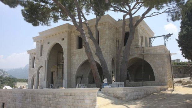 Wealth and power: Eddie Obeid's house in the Lebanese town of Matrite.