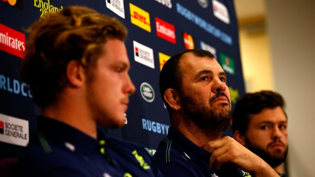 Michael Cheika uttered the words 'All Blacks' and made a choking gesture.