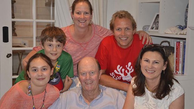 Final days &#8230; Tony Greig and family at Christmas.