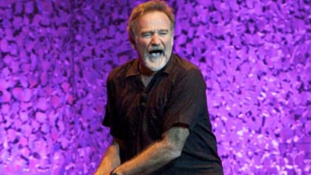 Robin Williams at Rod Laver Arena on Sunday night.