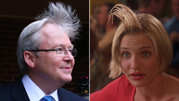 Kevin Rudd and Cameron Diaz