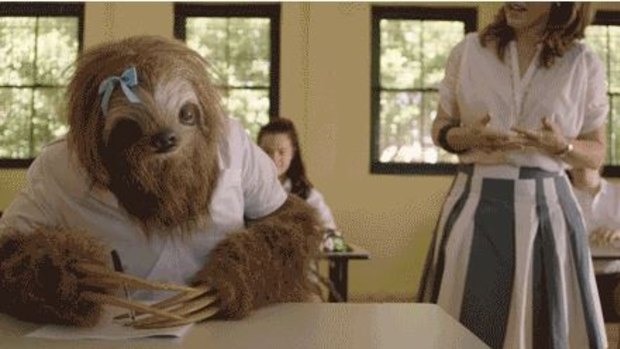 "When you realise you should have hit the books and not the bong": one of the sloths from the Stoner Sloth campaign.