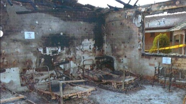 The aftermath of the Quakers Hill Nursing Home fire.