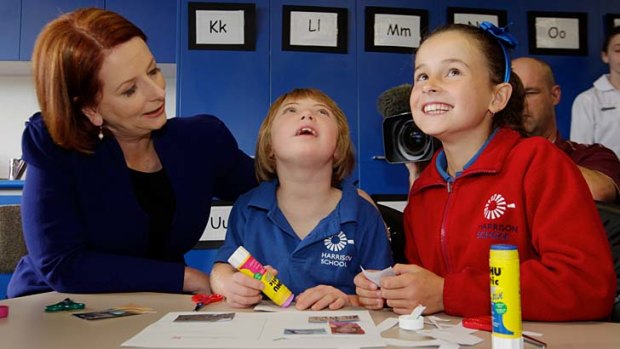 Goal ... Prime Minister Julia Gillard wants the Australian school system to be in the top five in the world.