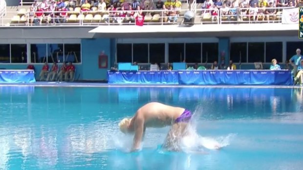 Defending Olympic 3m springboard champion Ilia Zakharov crashed out of Rio with this dive.
