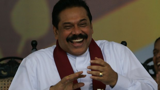 Sri Lankan President Mahinda Rajapaksa.