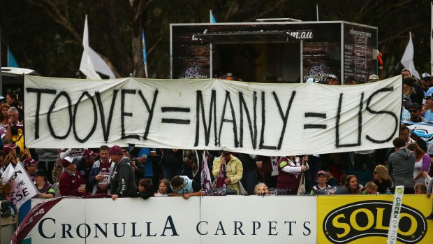 Sea Eagles fans recognise Toovey's long association with Manly.