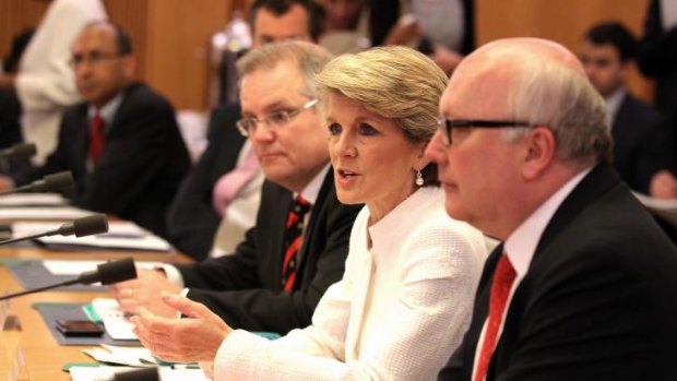 Cultural diplomacy: Julie Bishop and George Brandis were both in attendance at the launch of the Australia Council five-year plan.