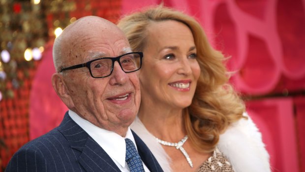 Rupert Murdoch and his wife Jerry Hall.