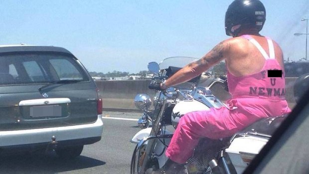A motorcyclist's response to a proposal to make bikies wear pink jumpsuits in prison.