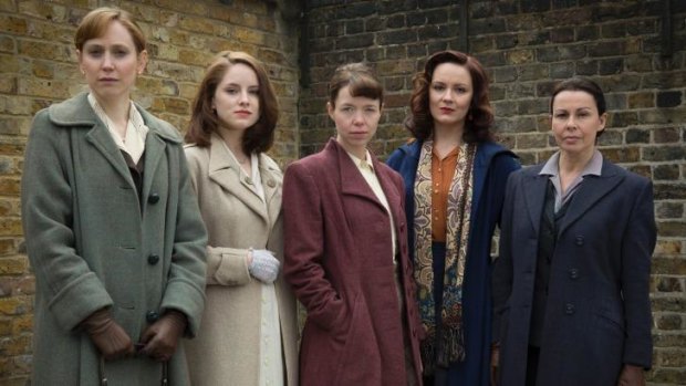 The cast of the British TV series The Bletchley Circle, one of many portrayals of the women who worked as World War II code-breakers.
