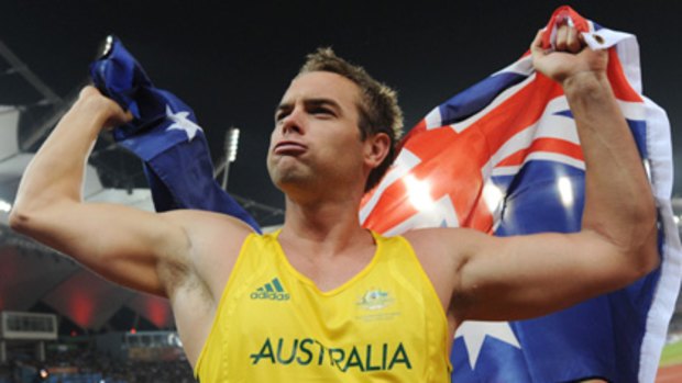 Australia's Jarrod Bannister threw 81.71 metres to win the men's javelin gold.