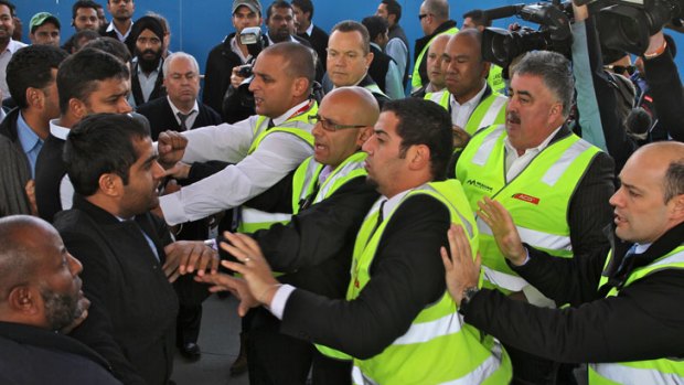 The taxi queueing system at Melbourne Airport is at the centre of a heated protest and blockade by drivers.