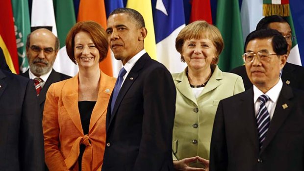 Australian Prime Minister Julia Gillard with other world leaders at the G20 Summit in Los Cabos, Mexico, in June.