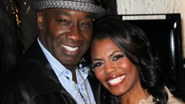 Confirmed the news ... Michael Clarke Duncan with his fiancee Omarosa Manigault at a Hollywood premiere on February 13.