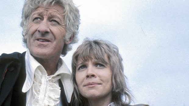 It takes two … the third Doctor, Jon Pertwee, with Katy Manning.