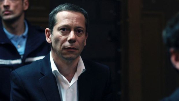 Mathieu Amalric goes from one blue room to another, in the form of a hotel bedroom and a courtroom, in his new film.